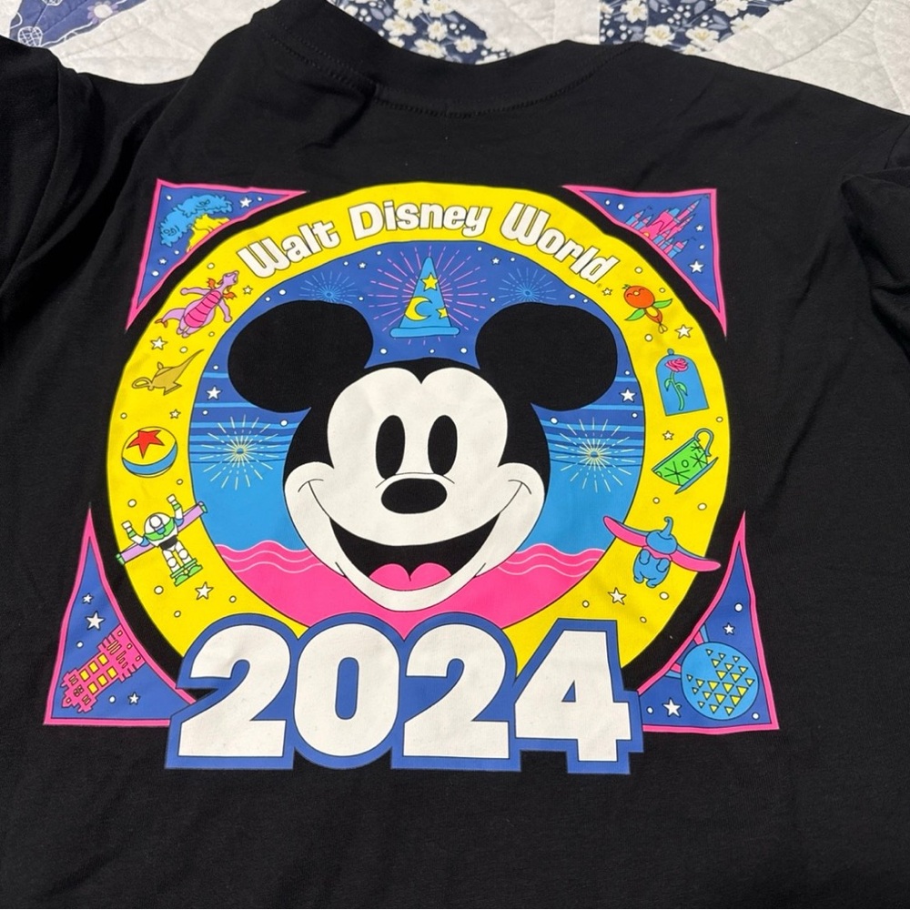 Disney Black and Yellow Mickey Mouse 2024 Short Sleeve Tee